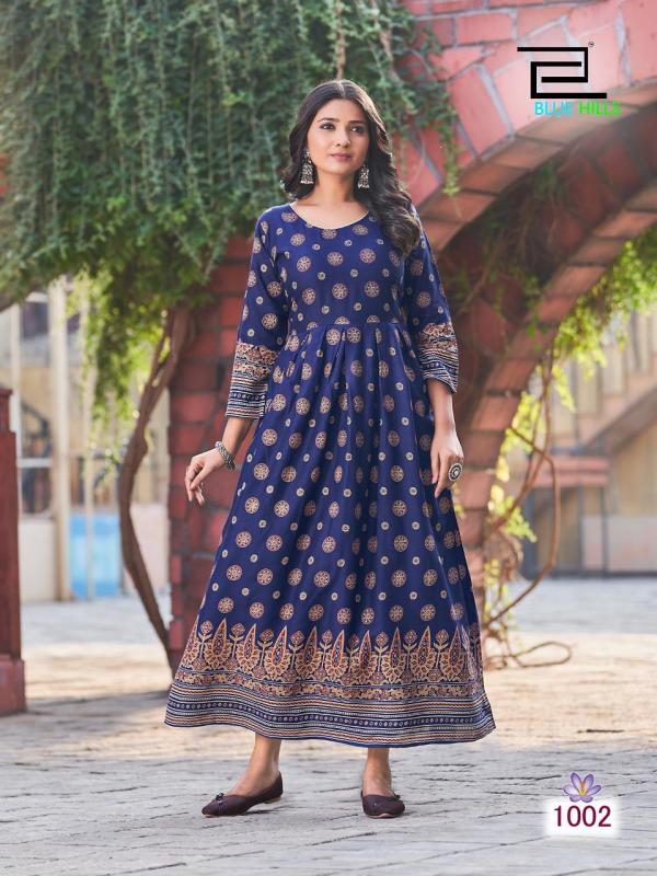 Blue Hills Kesar Festive New Designer Anarkali Kurti Collection